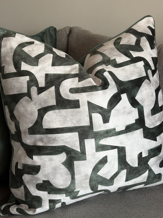 Emerald Maze Cushion